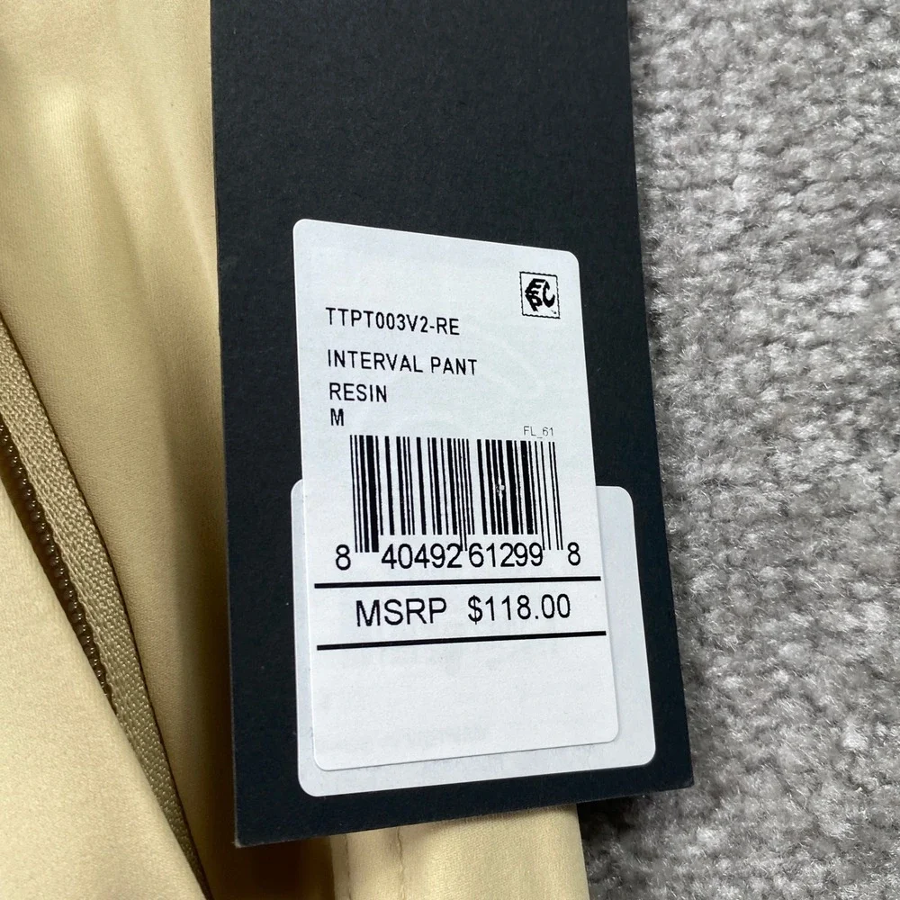 Ten Thousand Interval Pant Mens Size M Resin Yellow Tapered Training Joggers